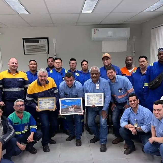 Entrega do reforço estrutural da retomadora na Samarco